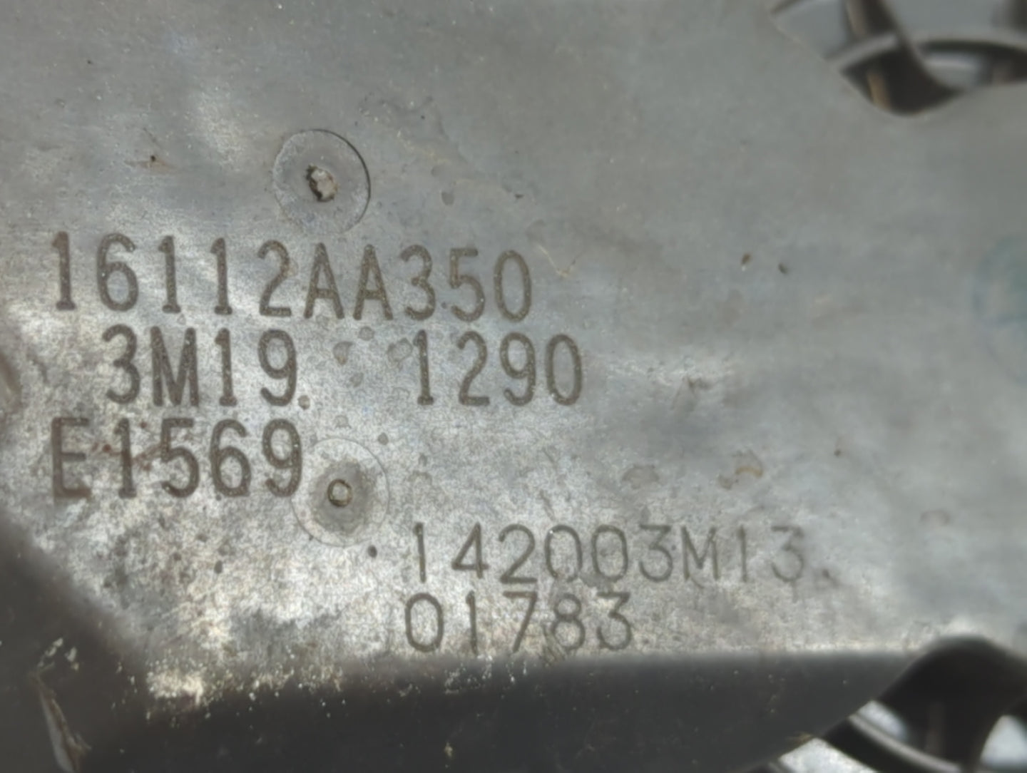 2010-2012 Subaru Legacy Throttle Body P/N:E1569 3M19 1290, 16112AA350 Fits Fits 2010 2011 2012 OEM Used Auto Parts - Oemused