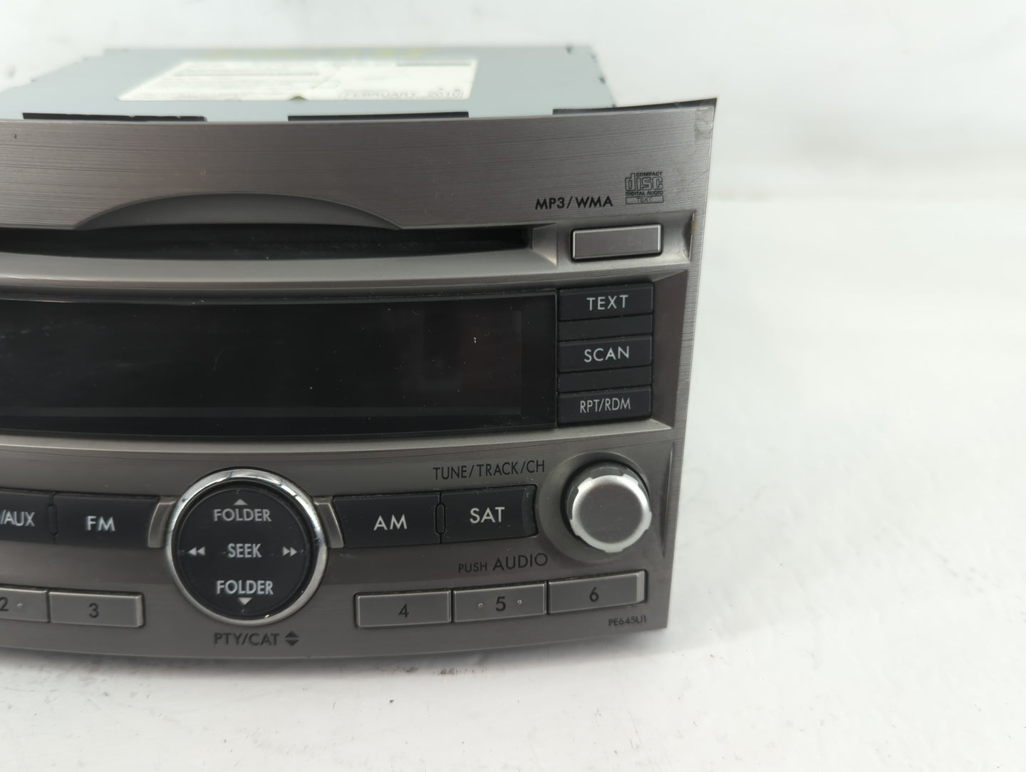 2010-2012 Subaru Legacy Radio AM FM Cd Player Receiver Replacement P/N:86201AJ64A Fits Fits 2010 2011 2012 OEM Used Auto Par
