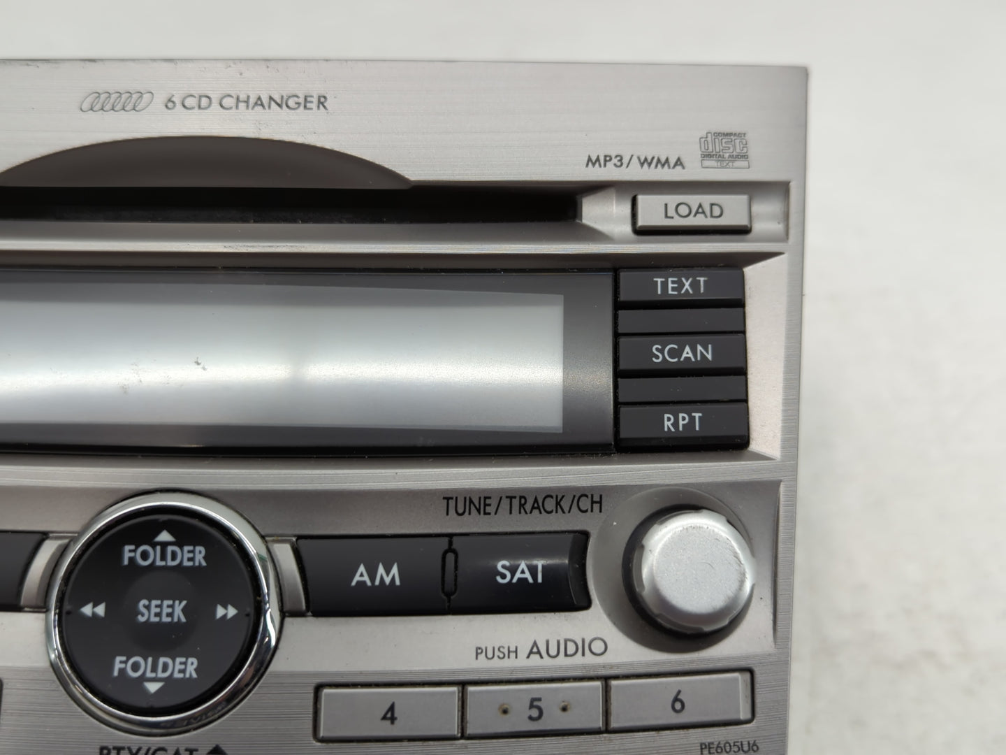 2010-2012 Subaru Legacy Radio AM FM Cd Player Receiver Replacement P/N:86201 AJ60A Fits Fits 2010 2011 2012 OEM Used Auto Pa