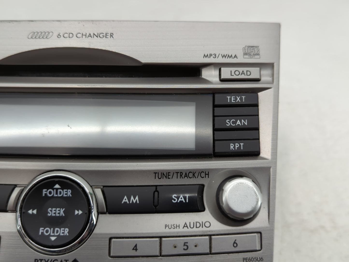 2010-2012 Subaru Legacy Radio AM FM Cd Player Receiver Replacement P/N:86201 AJ60A Fits Fits 2010 2011 2012 OEM Used Auto Pa