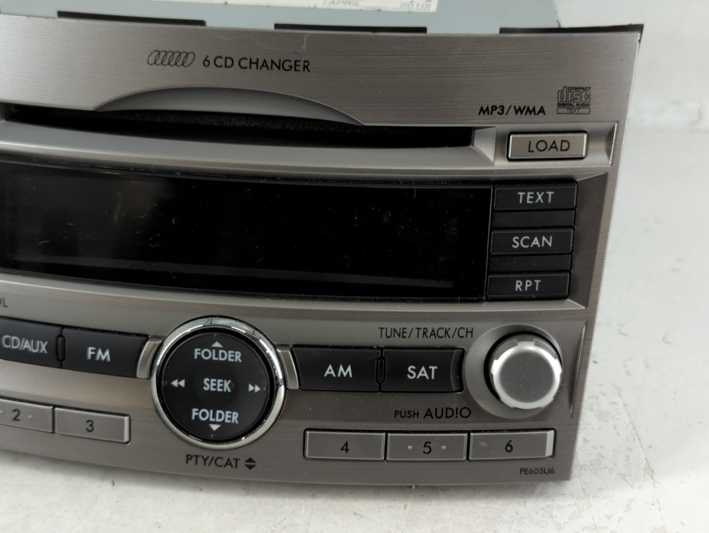 2010-2012 Subaru Legacy Am Fm Cd Player Radio Receiver - Oemusedautoparts1.com
