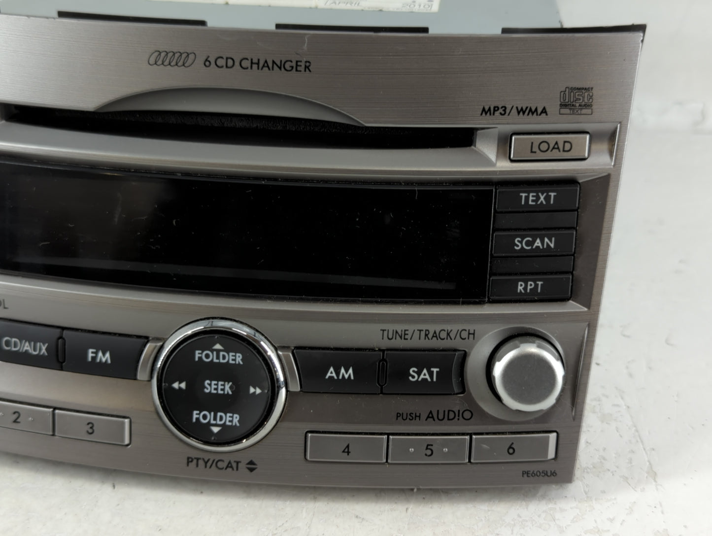 2010-2012 Subaru Legacy Am Fm Cd Player Radio Receiver - Oemusedautoparts1.com