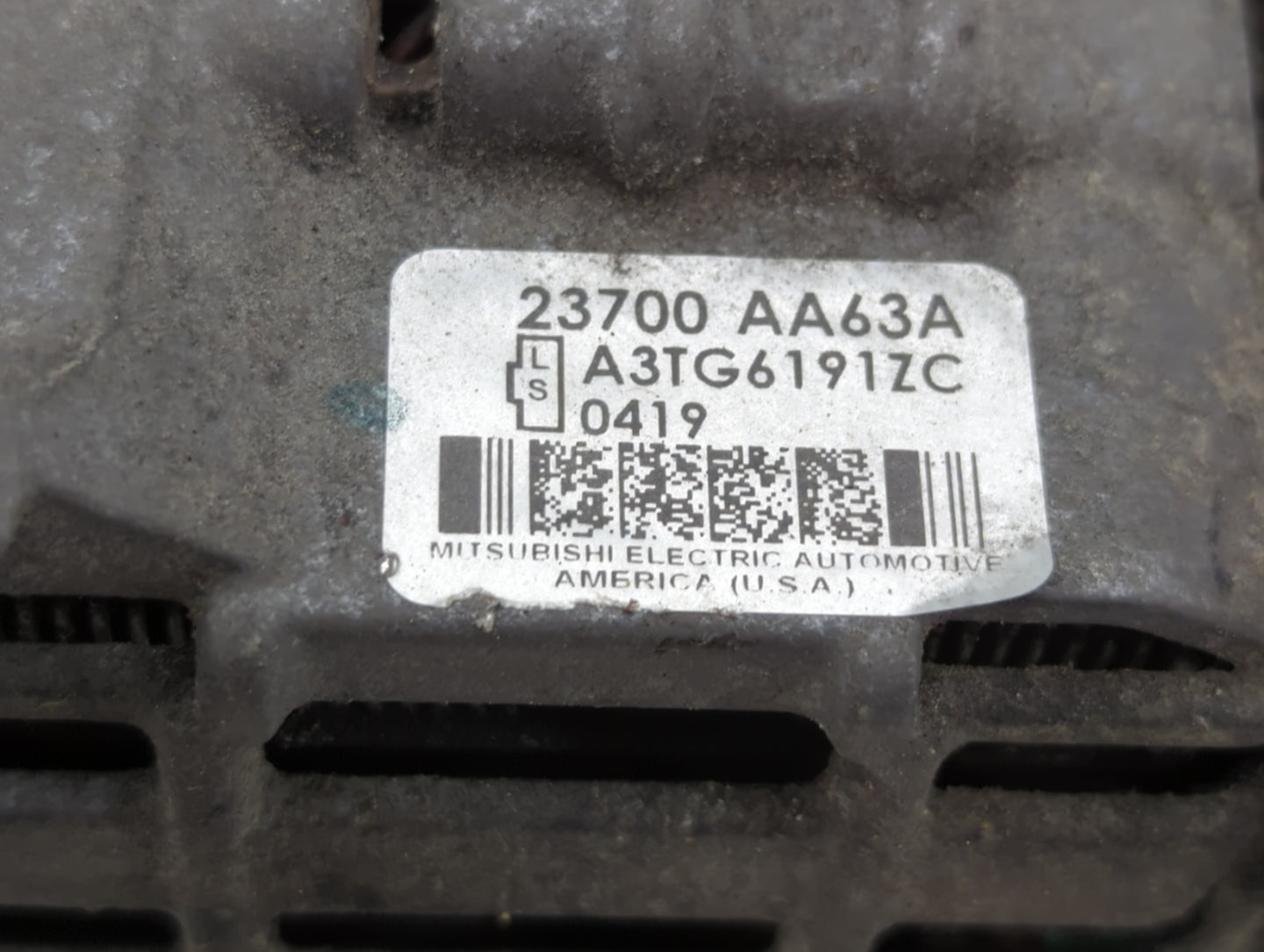 2010-2012 Subaru Legacy Alternator Replacement Generator Charging Assembly Engine OEM P/N:A3TG6191ZC 23700 AA63A Fits OEM Us