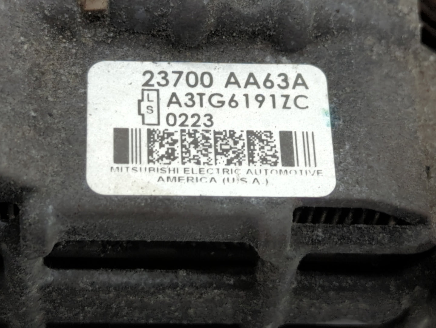 2010-2012 Subaru Legacy Alternator Replacement Generator Charging Assembly Engine OEM P/N:23700 AA63A Fits Fits 2010 2011 20
