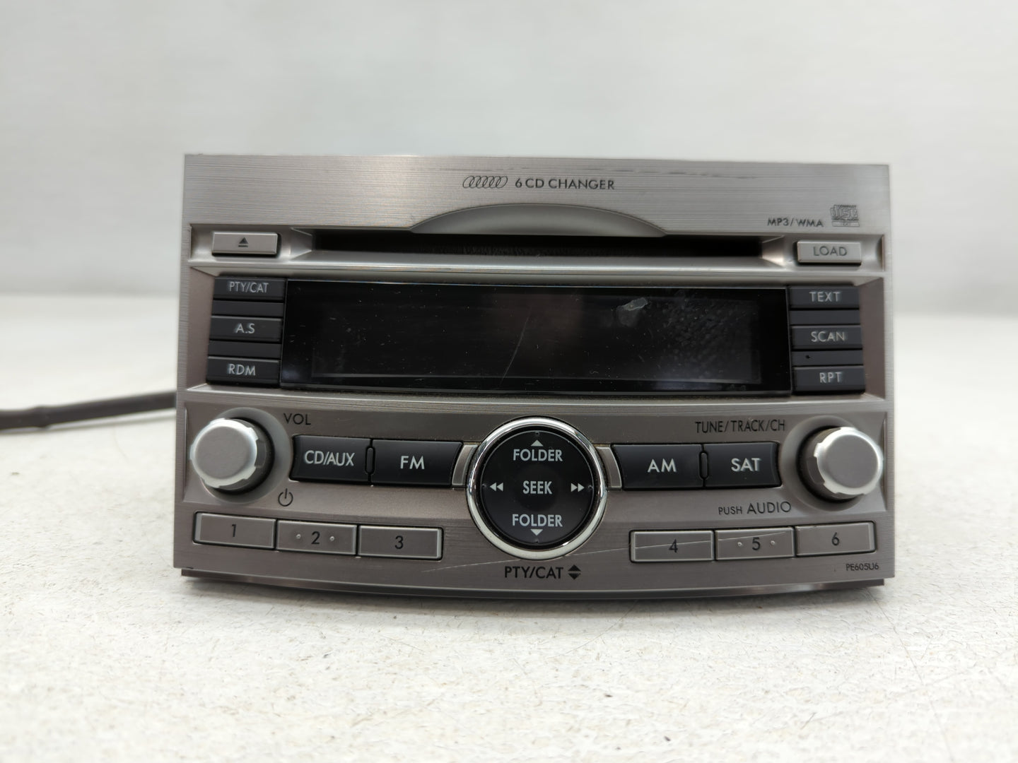 2010-2012 Subaru Legacy Radio AM FM Cd Player Receiver Replacement P/N:86201AJ60A Fits Fits 2010 2011 2012 OEM Used Auto Par