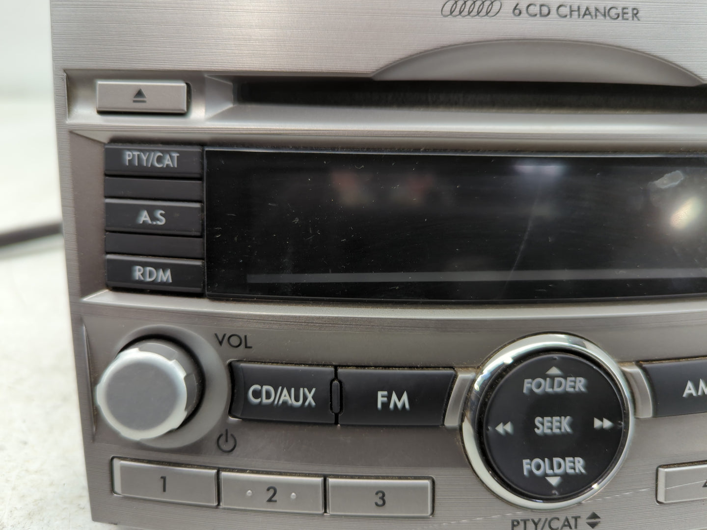 2010-2012 Subaru Legacy Radio AM FM Cd Player Receiver Replacement P/N:86201AJ60A Fits Fits 2010 2011 2012 OEM Used Auto Par