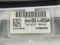 2010 Subaru Legacy Instrument Cluster Speedometer Gauges P/N:85002AJ05A Fits OEM Used Auto Parts - Oemusedautoparts1.com