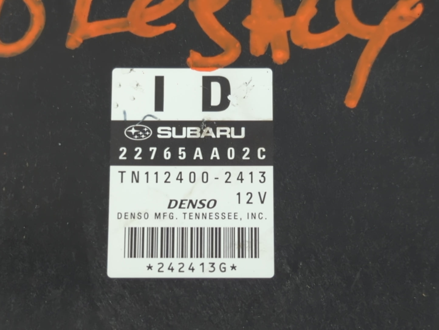 2010 Subaru Legacy PCM Engine Control Computer ECU ECM PCU OEM P/N:22765AA02C Fits OEM Used Auto Parts - Oemusedautoparts1.c