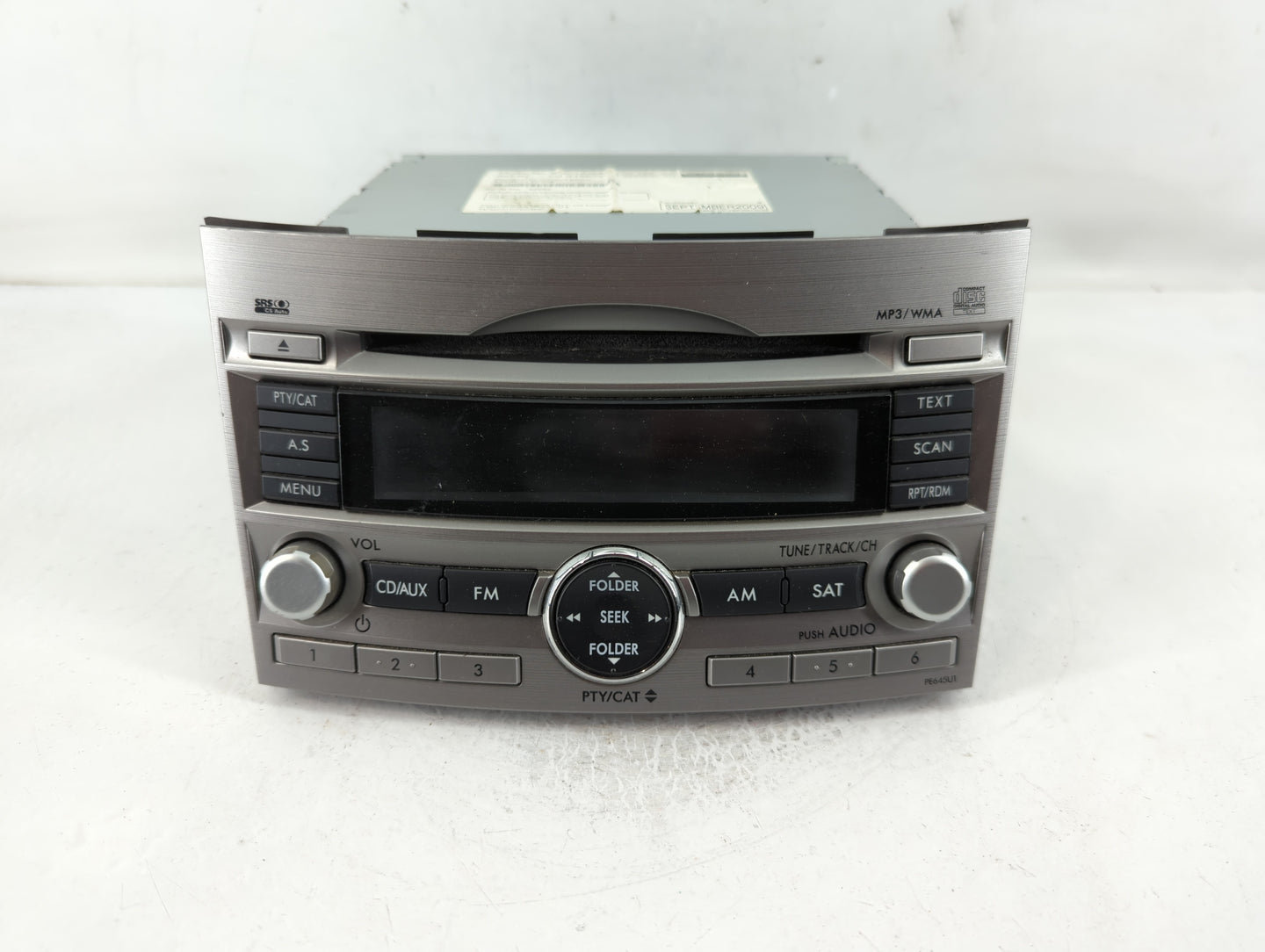 2010-2012 Subaru Legacy Radio AM FM Cd Player Receiver Replacement P/N:86201AJ64A Fits Fits 2010 2011 2012 OEM Used Auto Par