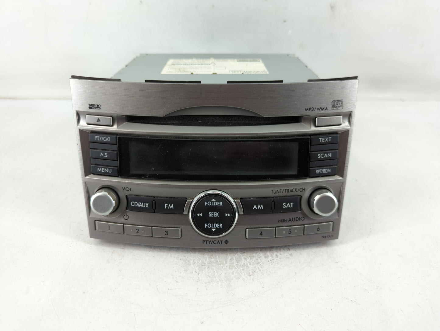 2010-2012 Subaru Legacy Radio AM FM Cd Player Receiver Replacement P/N:86201AJ64A Fits Fits 2010 2011 2012 OEM Used Auto Par