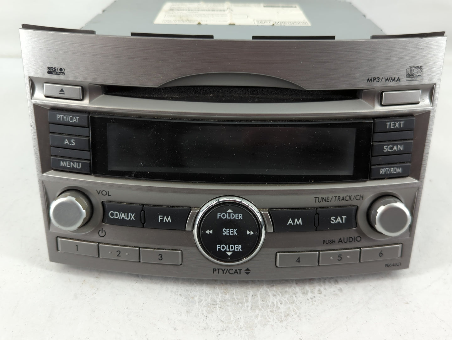 2010-2012 Subaru Legacy Radio AM FM Cd Player Receiver Replacement P/N:86201AJ64A Fits Fits 2010 2011 2012 OEM Used Auto Par