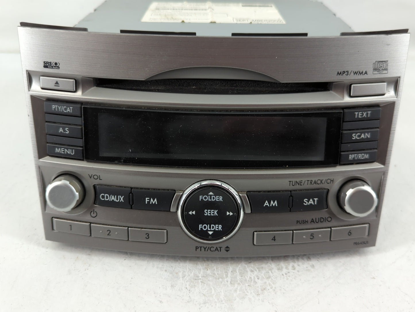 2010-2012 Subaru Legacy Radio AM FM Cd Player Receiver Replacement P/N:86201AJ64A Fits Fits 2010 2011 2012 OEM Used Auto Par
