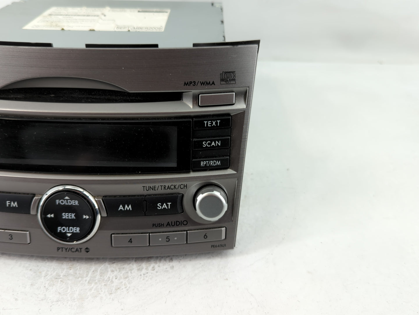 2010-2012 Subaru Legacy Radio AM FM Cd Player Receiver Replacement P/N:86201AJ64A Fits Fits 2010 2011 2012 OEM Used Auto Par