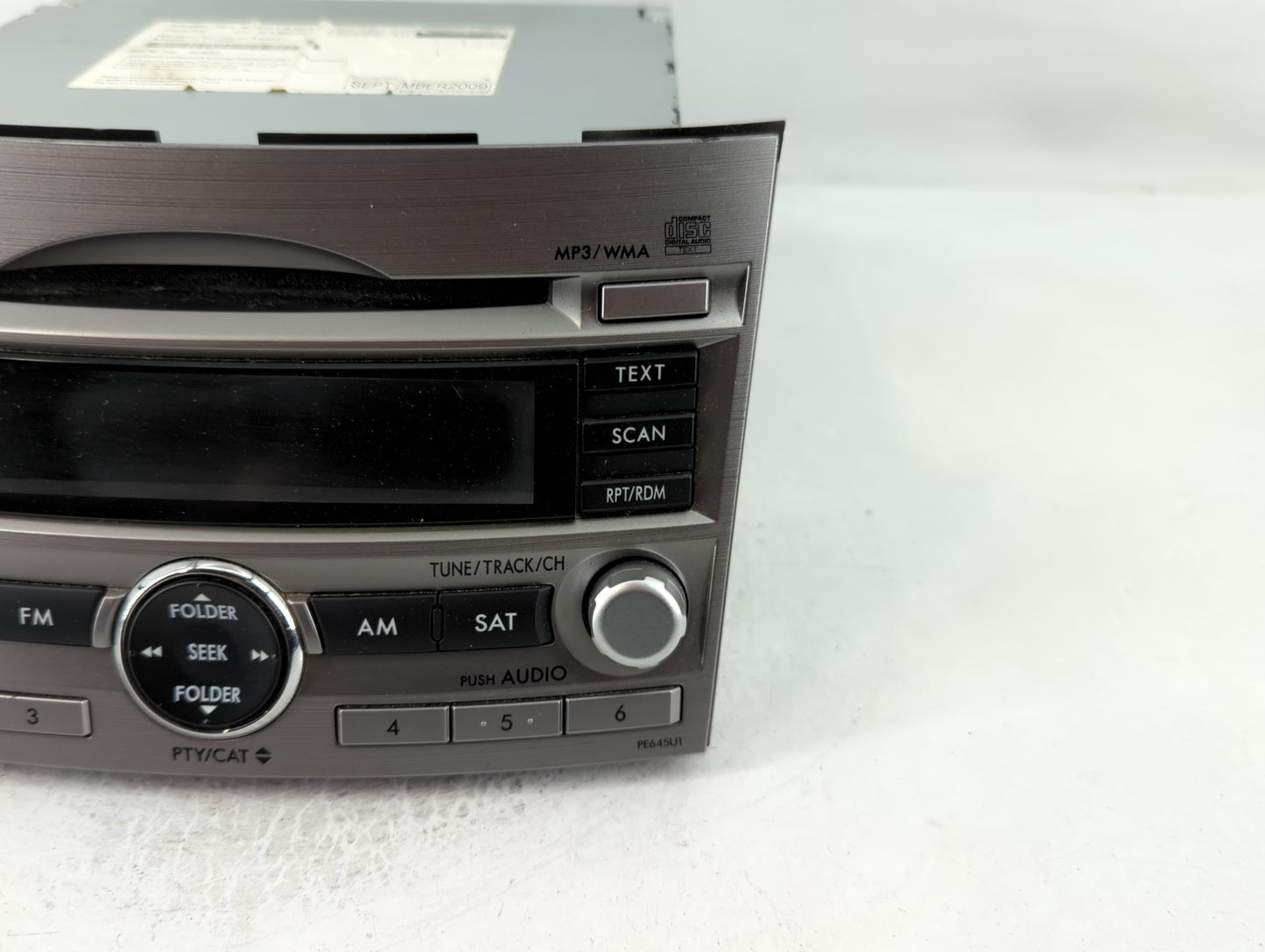 2010-2012 Subaru Legacy Radio AM FM Cd Player Receiver Replacement P/N:86201AJ64A Fits Fits 2010 2011 2012 OEM Used Auto Par