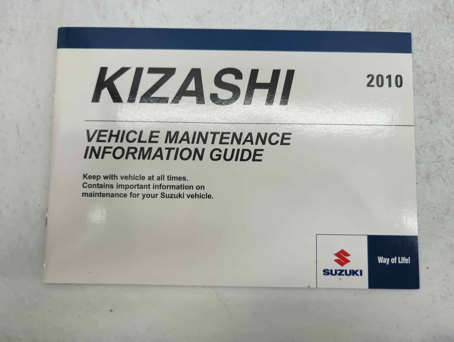 2010 Suzuki Kizashi Owners Manual Book Guide P/N:99011-57L20-03E OEM Used Auto Parts - Oemusedautoparts1.com