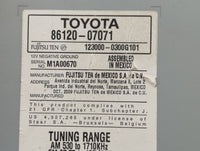 2008-2010 Toyota Avalon Radio AM FM Cd Player Receiver Replacement P/N:86120-07071 Fits Fits 2008 2009 2010 OEM Used Auto Pa