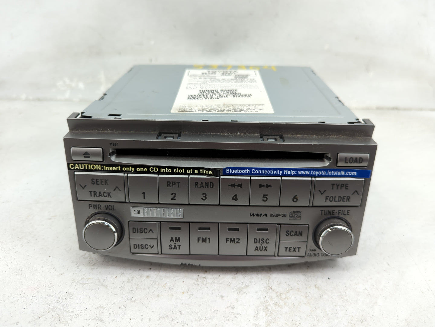 2008-2010 Toyota Avalon Radio AM FM Cd Player Receiver Replacement P/N:86120-07071 123000-0300G101 Fits Fits 2008 2009 2010 