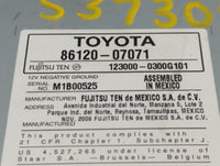 2008-2010 Toyota Avalon Radio AM FM Cd Player Receiver Replacement P/N:86120-07071 123000-0300G101 Fits Fits 2008 2009 2010 