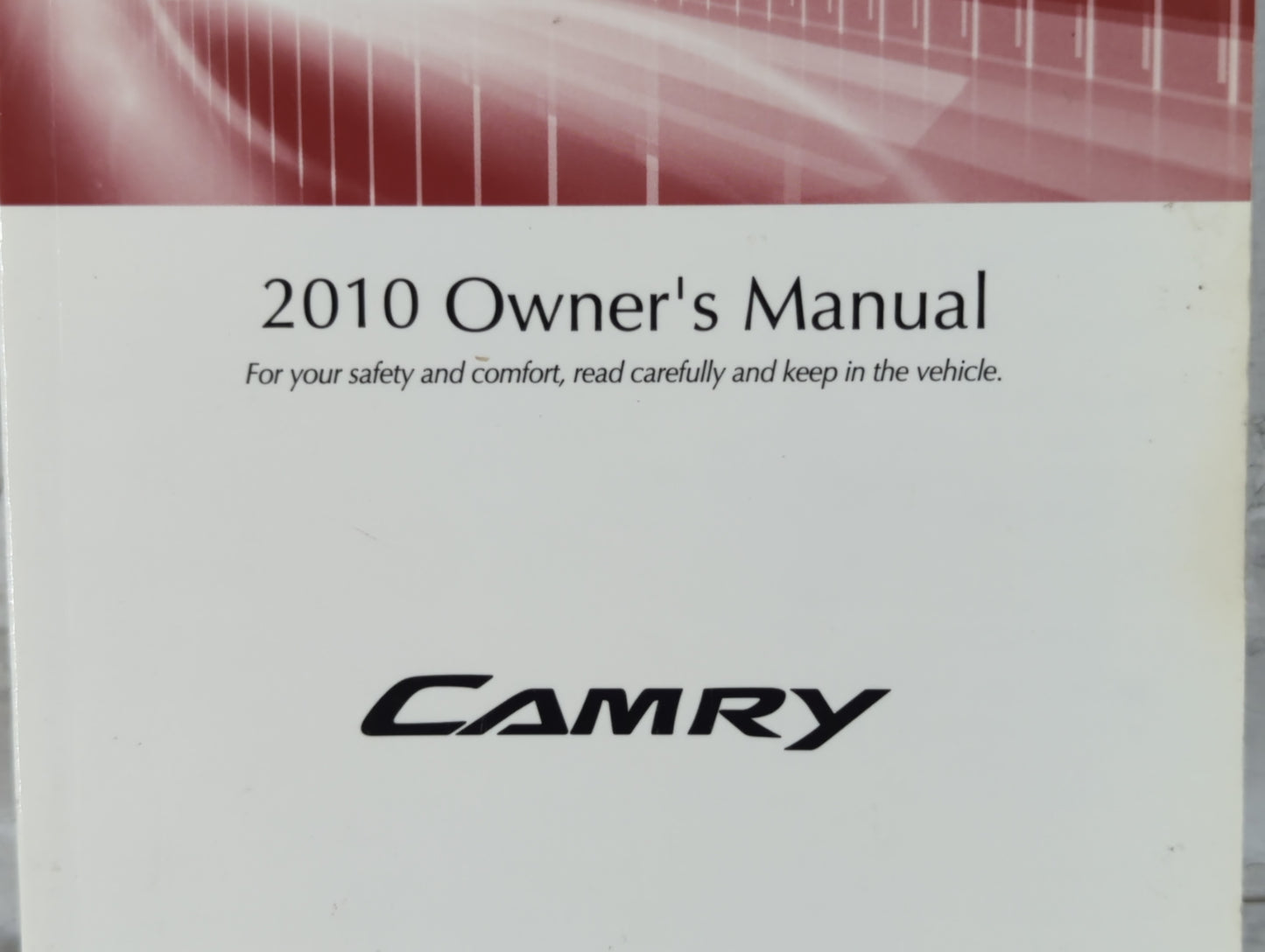 2010 Toyota Camry Owners Manual Book Guide P/N:01999-33840 OEM Used Auto Parts - Oemusedautoparts1.com