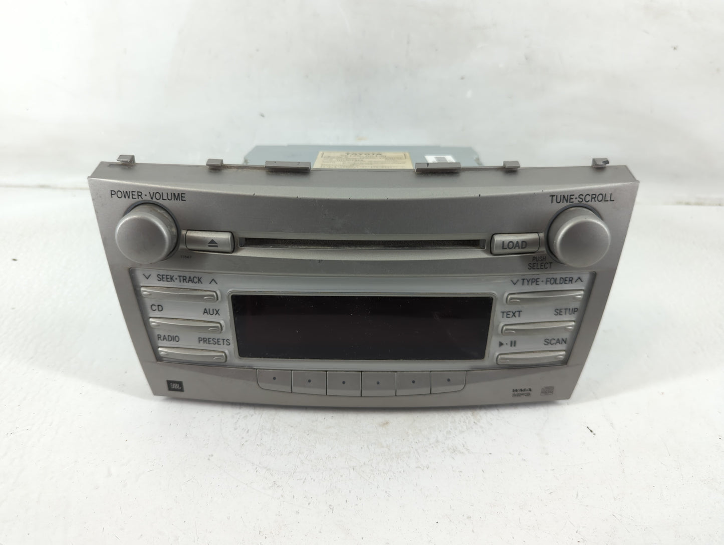 2010 Toyota Camry Radio AM FM Cd Player Receiver Replacement P/N:86120-06490 30745812, 8696126 Fits OEM Used Auto Parts - Oe