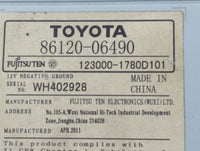 2010 Toyota Camry Radio AM FM Cd Player Receiver Replacement P/N:86120-06490 30745812, 8696126 Fits OEM Used Auto Parts - Oe