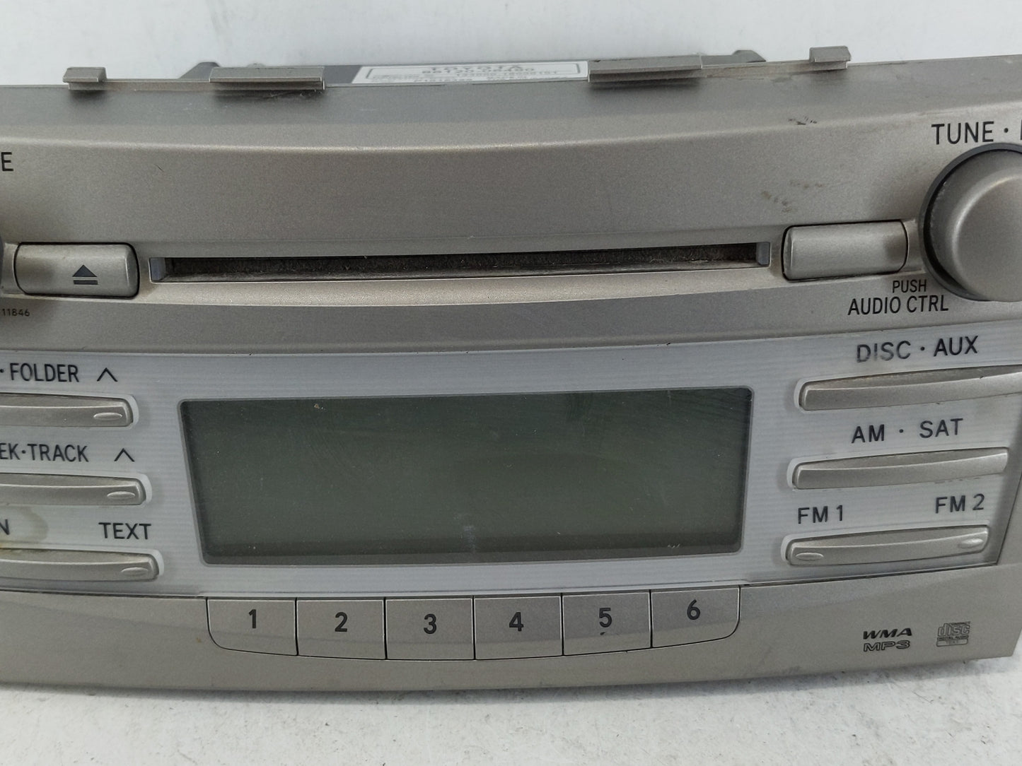 2010-2011 Toyota Camry Radio AM FM Cd Player Receiver Replacement P/N:86120-06480 Fits Fits 2010 2011 OEM Used Auto Parts - 