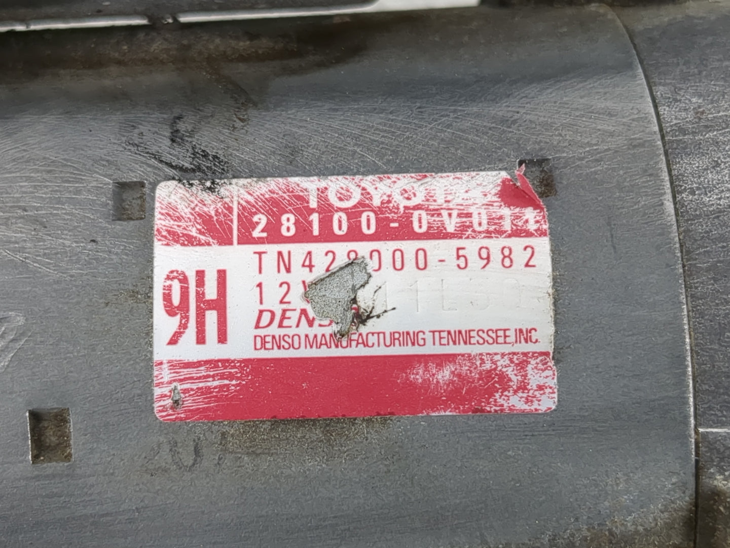 2010-2011 Toyota Camry Car Starter Motor Solenoid OEM P/N:28100-0V011 428000-5984 Fits OEM Used Auto Parts - Oemusedautopart