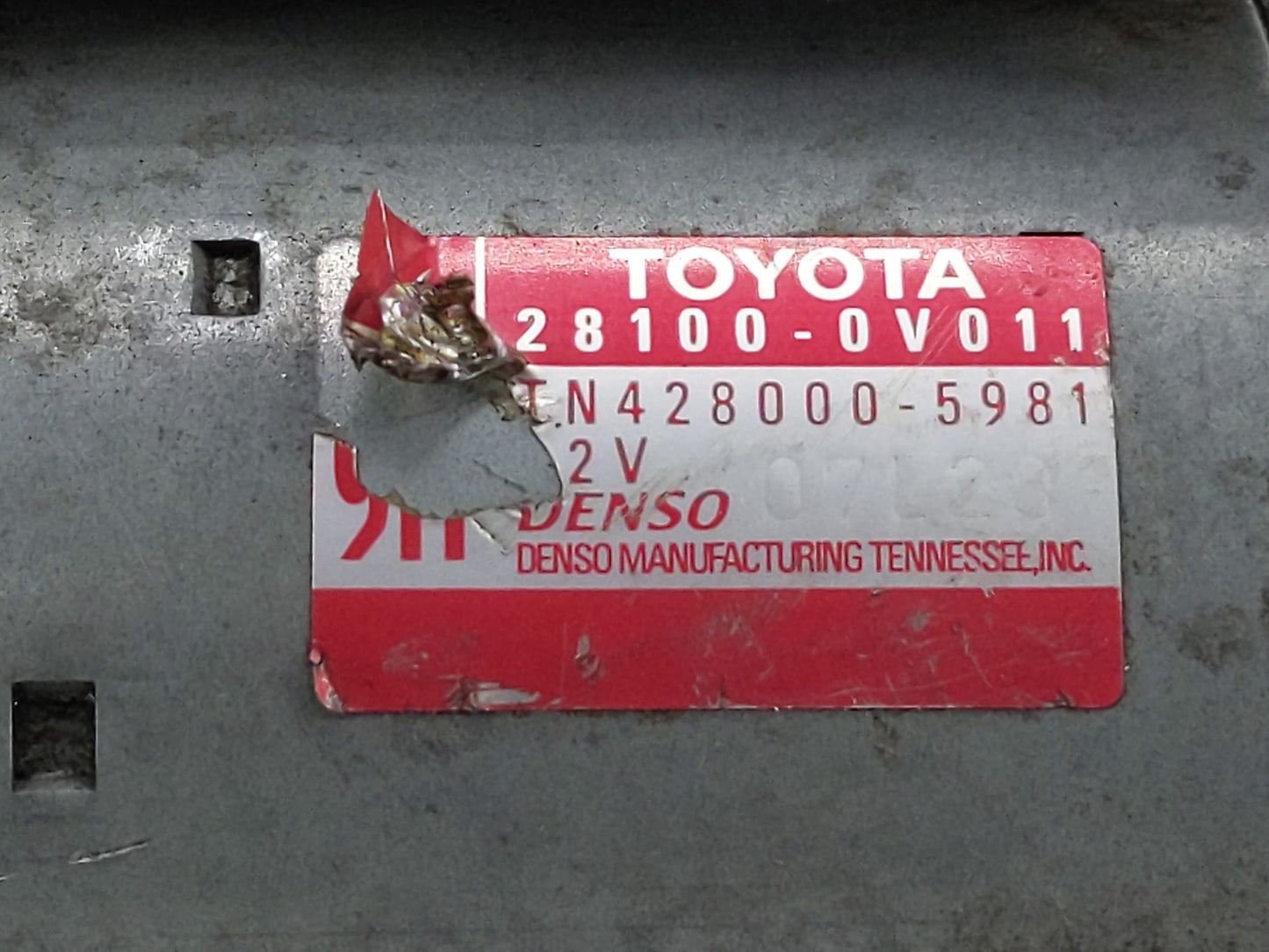 2010-2011 Toyota Camry Car Starter Motor Solenoid OEM P/N:28100-0V011 Fits Fits 2009 2010 2011 2012 2016 2018 2019 2020 2021