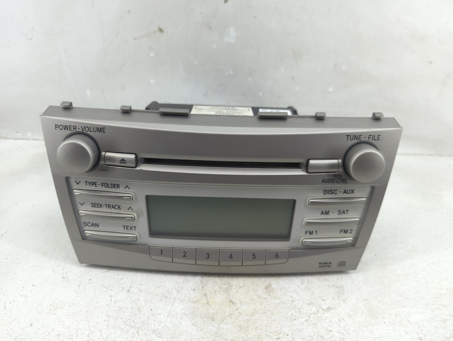 2007-2011 Toyota Camry Radio AM FM Cd Player Receiver Replacement P/N:123000-18000101 86120-06480 Fits OEM Used Auto Parts -