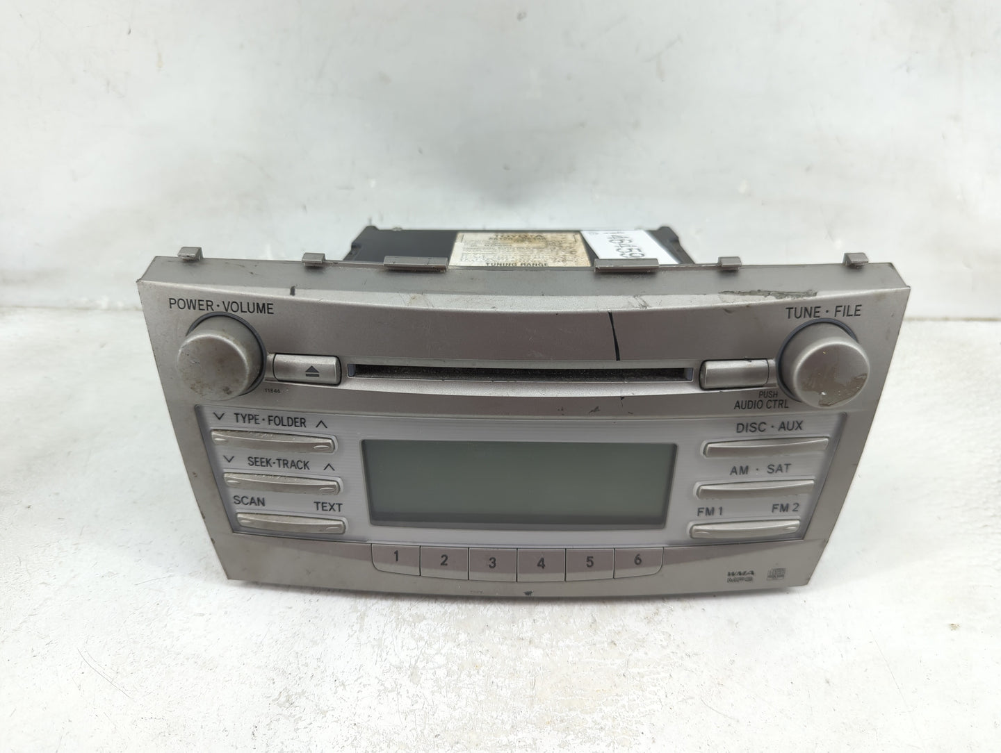 2010-2011 Toyota Camry Radio AM FM Cd Player Receiver Replacement P/N:86120-06480 123000-18000101 Fits Fits 2010 2011 OEM Us