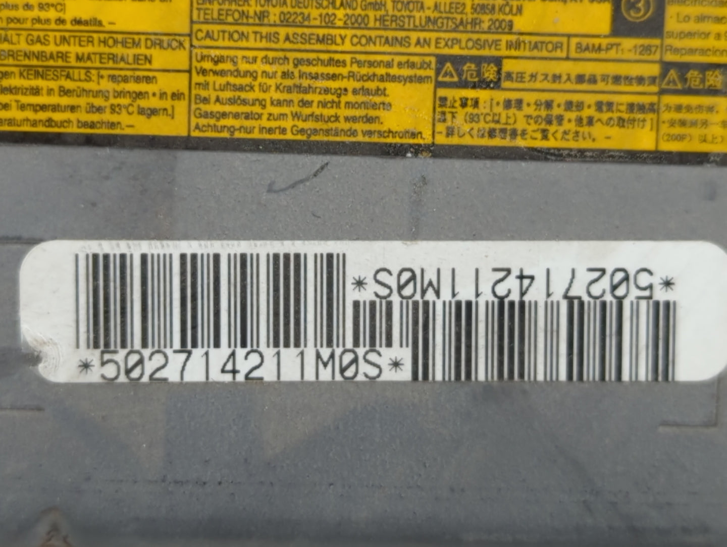 2007-2011 Toyota Camry Air Bag Passenger Right Dashboard Oem - Oemusedautoparts1.com