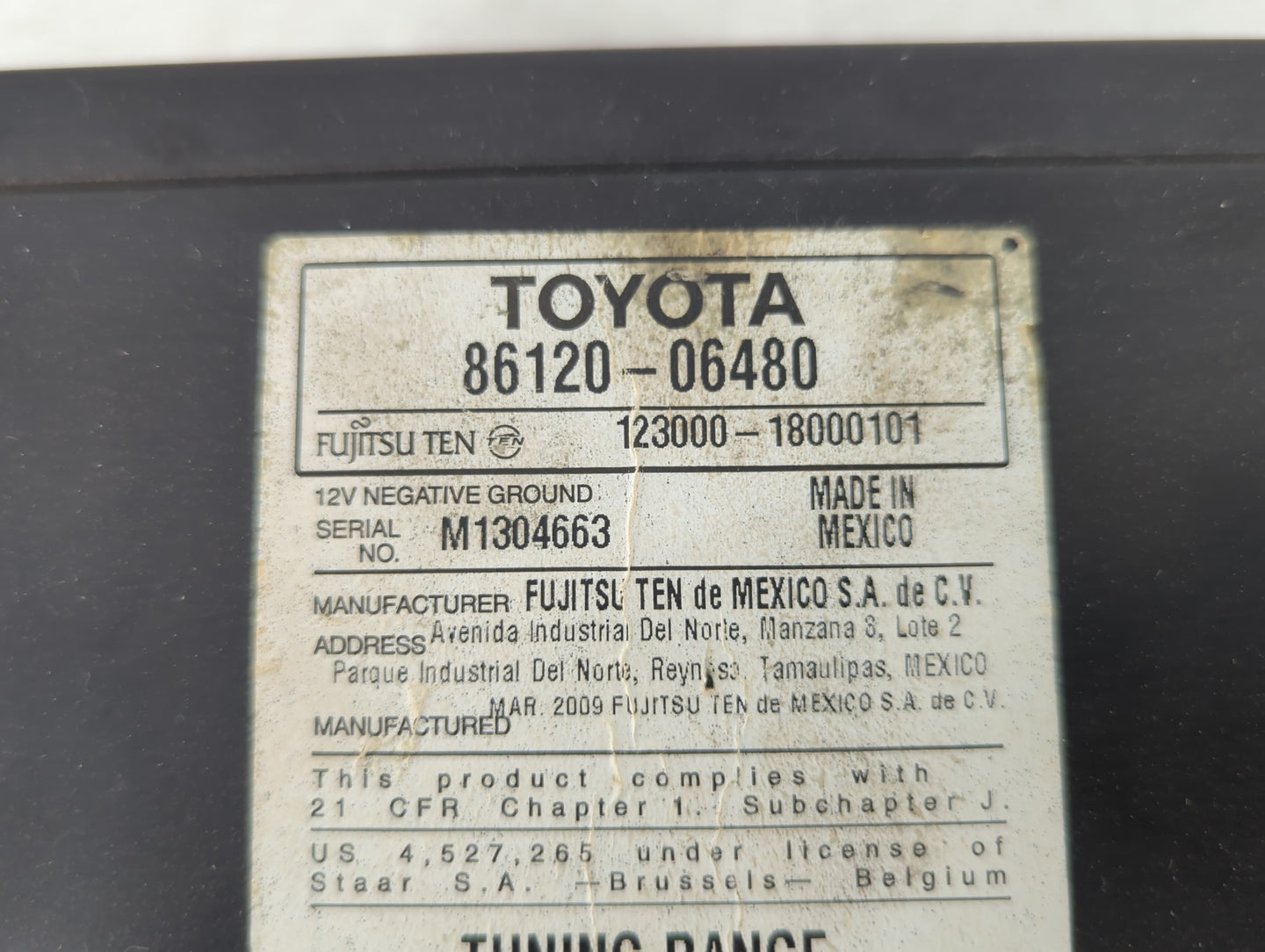 2010-2011 Toyota Camry Undefined - Oemusedautoparts1.com