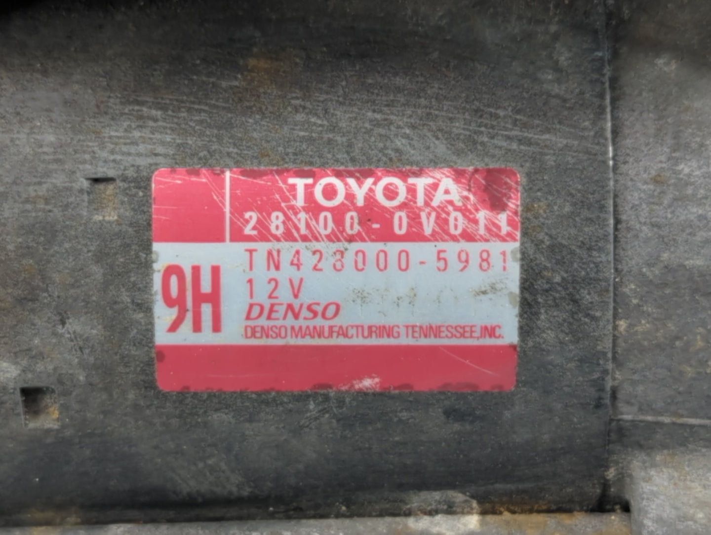 2010-2011 Toyota Camry Car Starter Motor Solenoid OEM P/N:28100-0V011 Fits Fits 2009 2010 2011 2012 2016 2018 2019 2020 2021