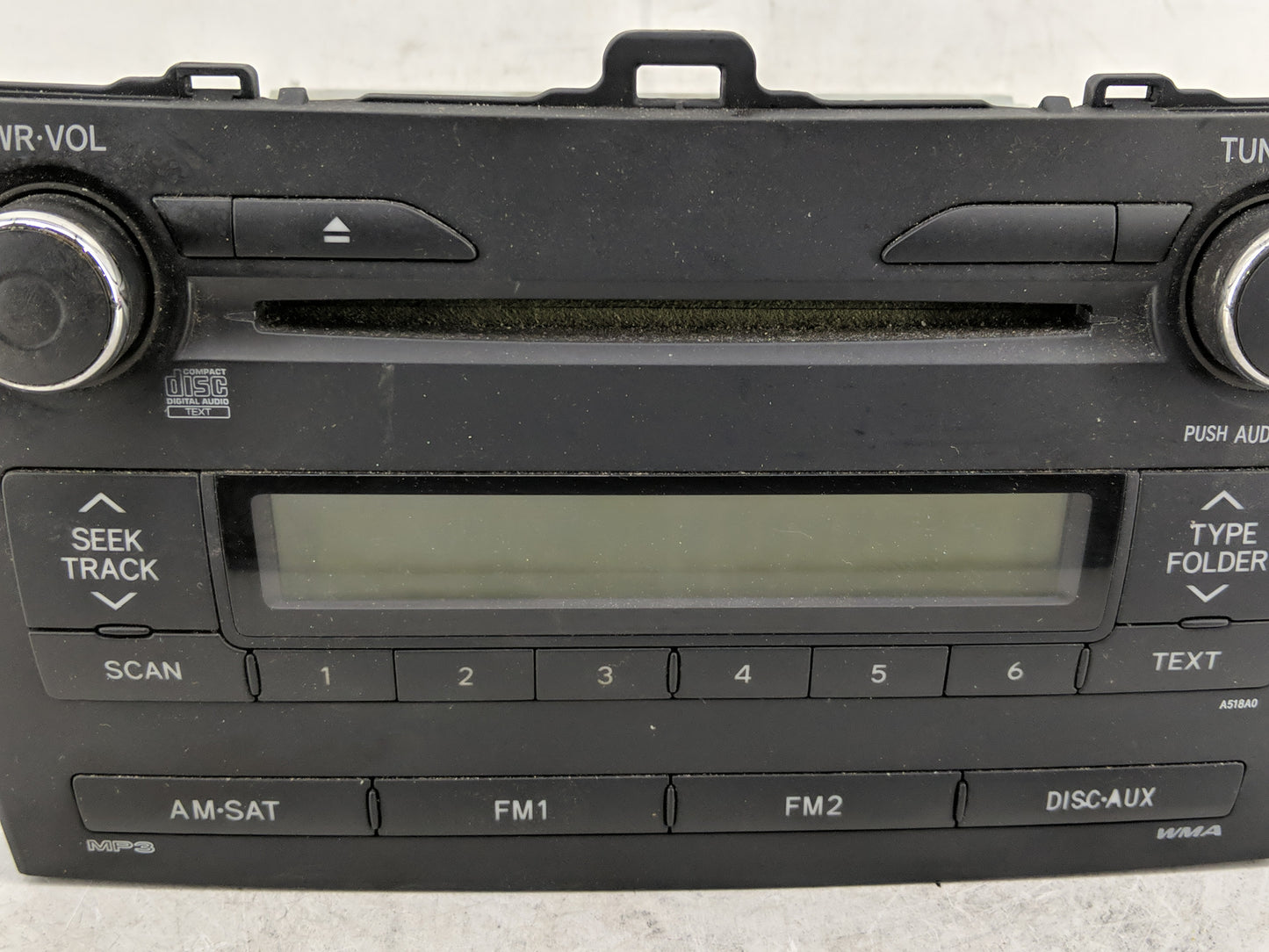 2009-2010 Toyota Corolla Radio AM FM Cd Player Receiver Replacement P/N:86120-02A90 Fits Fits 2009 2010 OEM Used Auto Parts 
