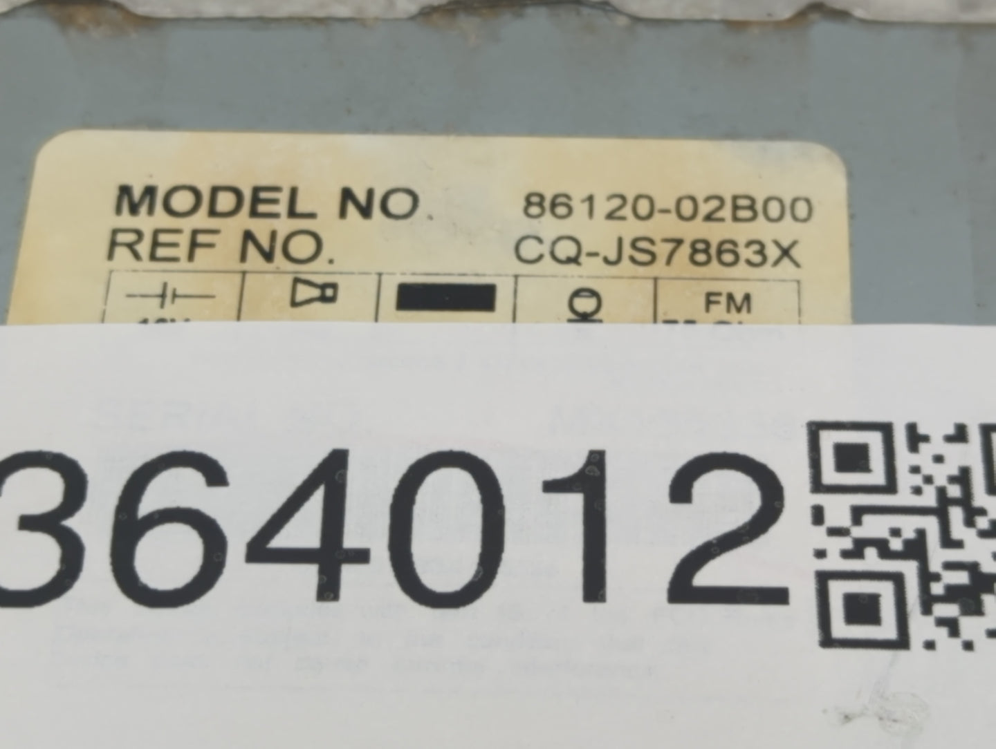 2009-2010 Toyota Corolla Radio AM FM Cd Player Receiver Replacement P/N:86120-02B00 86120-02A90 Fits Fits 2009 2010 OEM Used