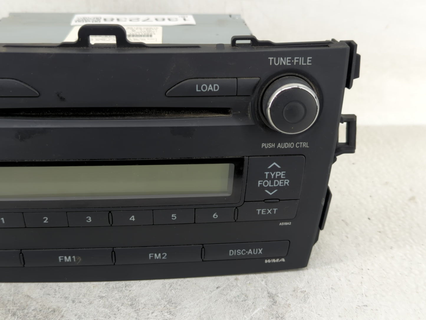 2009-2010 Toyota Corolla Radio AM FM Cd Player Receiver Replacement P/N:86120-02B10 Fits Fits 2009 2010 OEM Used Auto Parts 