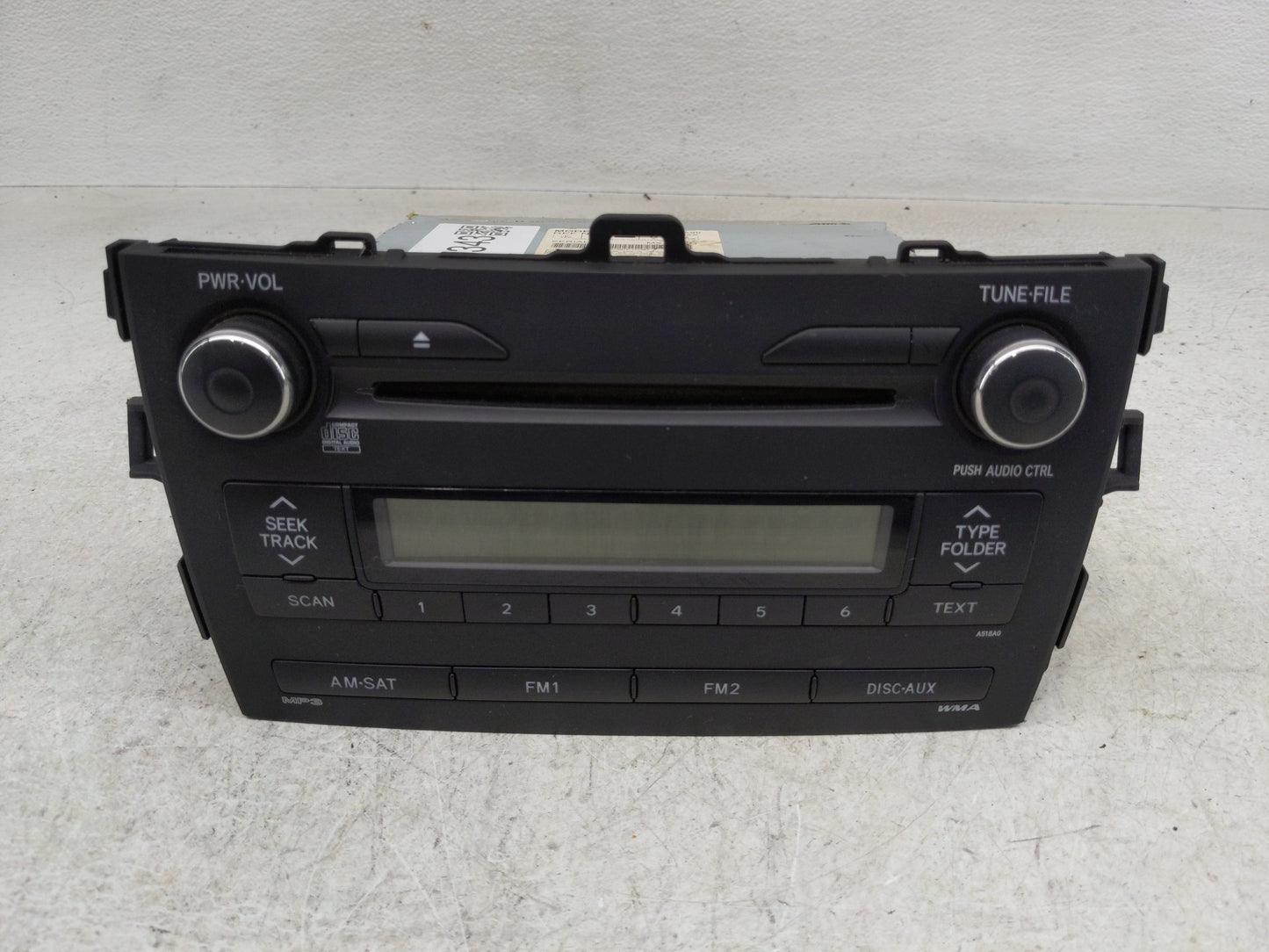 2009-2010 Toyota Corolla Radio AM FM Cd Player Receiver Replacement P/N:85120-02A90 Fits Fits 2009 2010 OEM Used Auto Parts 
