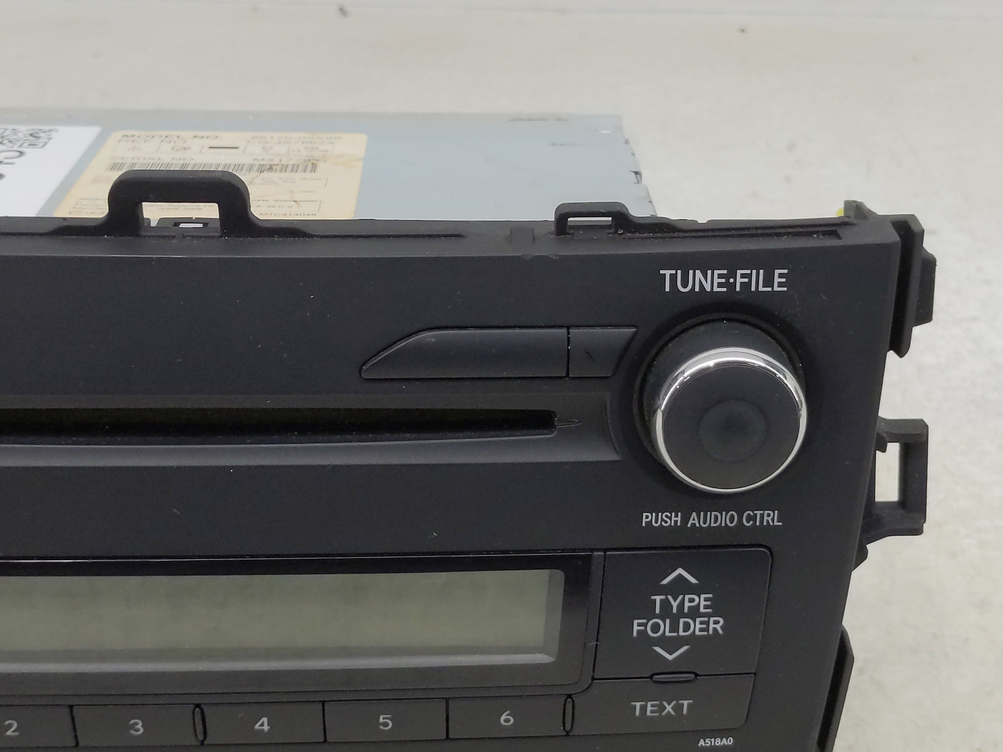 2009-2010 Toyota Corolla Radio AM FM Cd Player Receiver Replacement P/N:85120-02A90 Fits Fits 2009 2010 OEM Used Auto Parts 