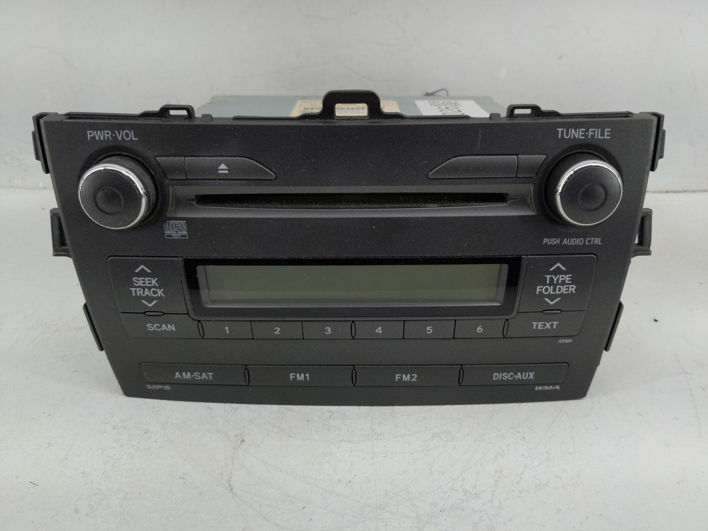 2009-2010 Toyota Corolla Radio AM FM Cd Player Receiver Replacement P/N:86120-02B00 Fits Fits 2009 2010 OEM Used Auto Parts 