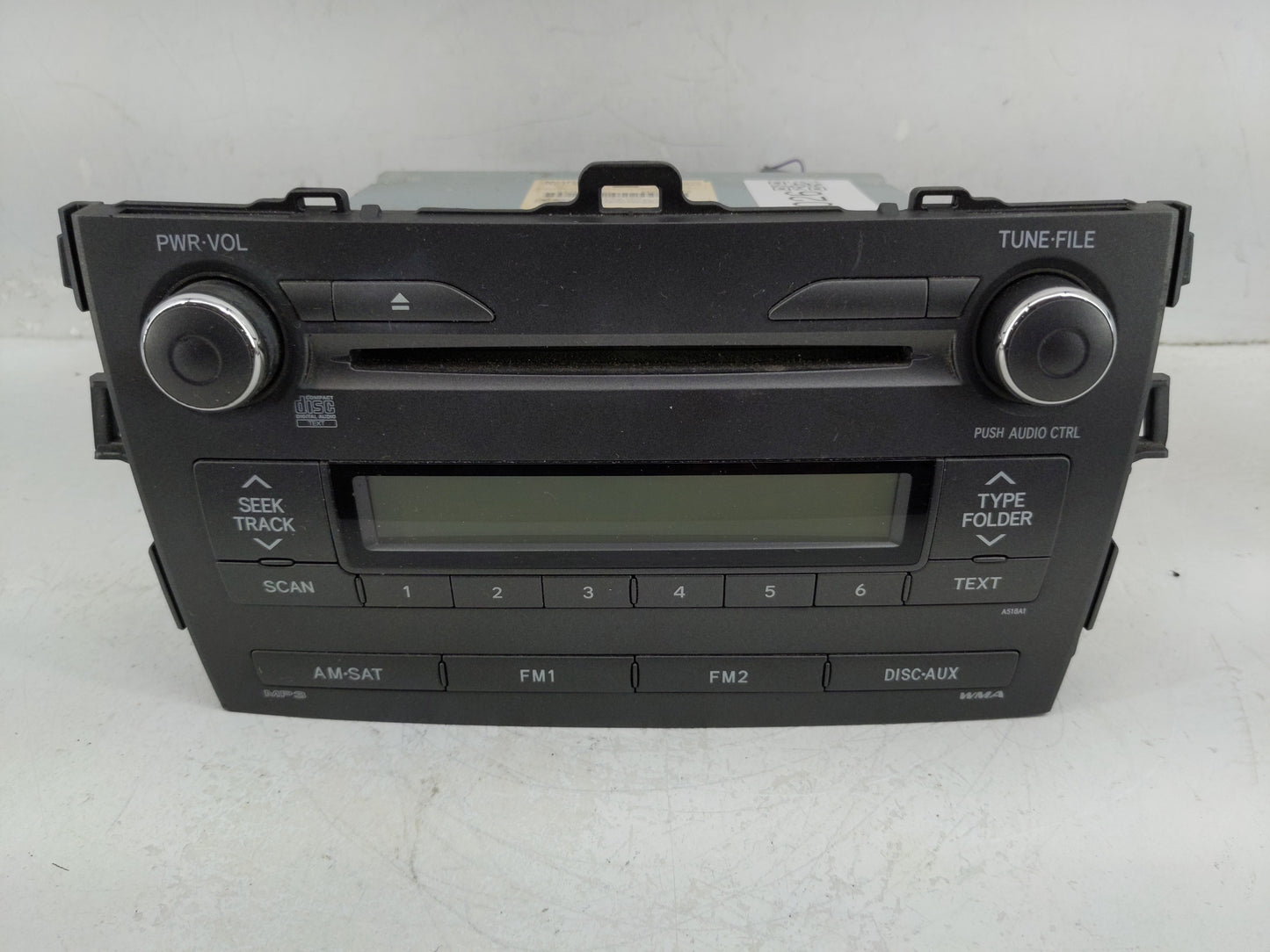 2009-2010 Toyota Corolla Radio AM FM Cd Player Receiver Replacement P/N:86120-02B00 Fits Fits 2009 2010 OEM Used Auto Parts 