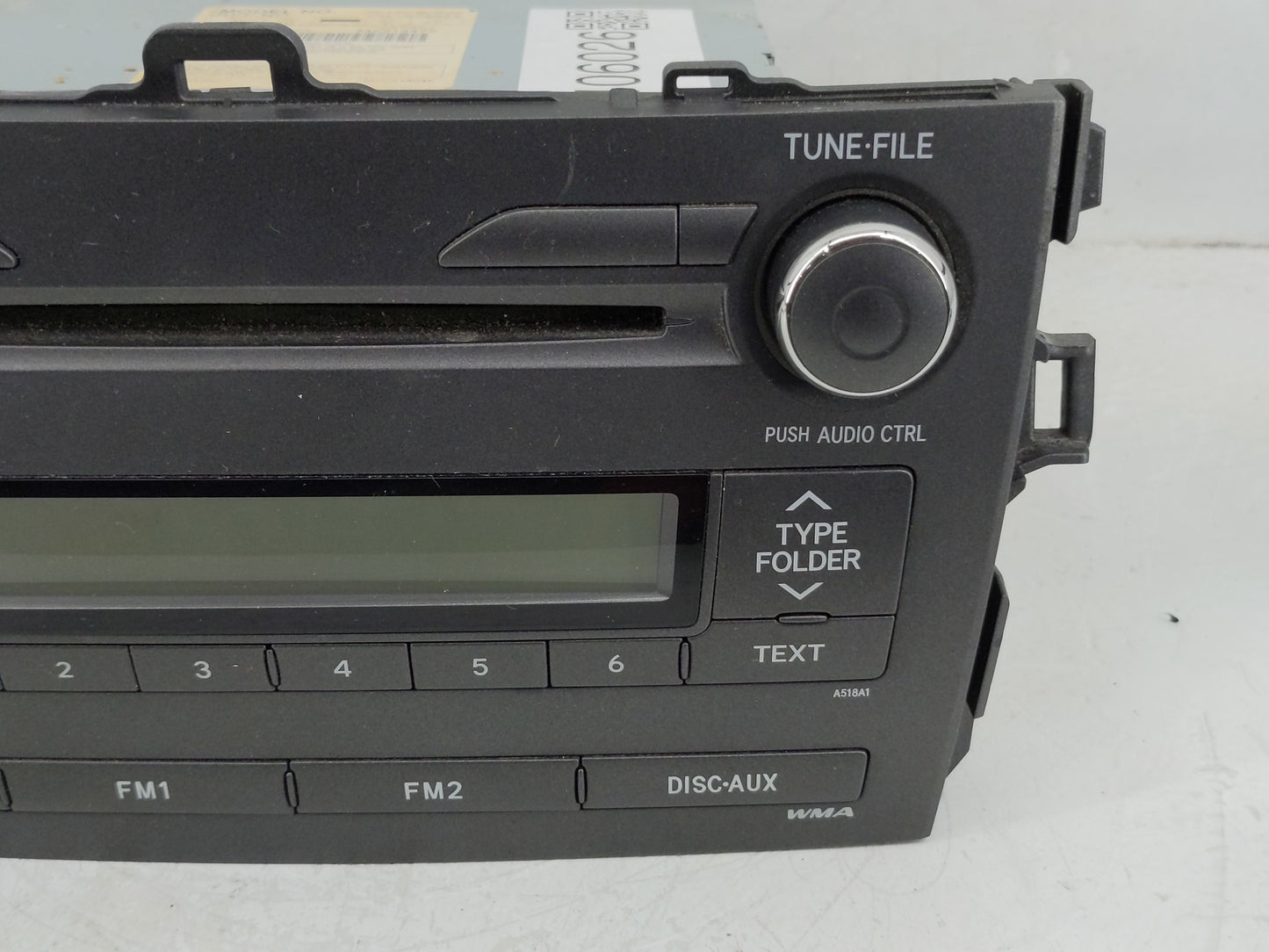 2009-2010 Toyota Corolla Radio AM FM Cd Player Receiver Replacement P/N:86120-02B00 Fits Fits 2009 2010 OEM Used Auto Parts 