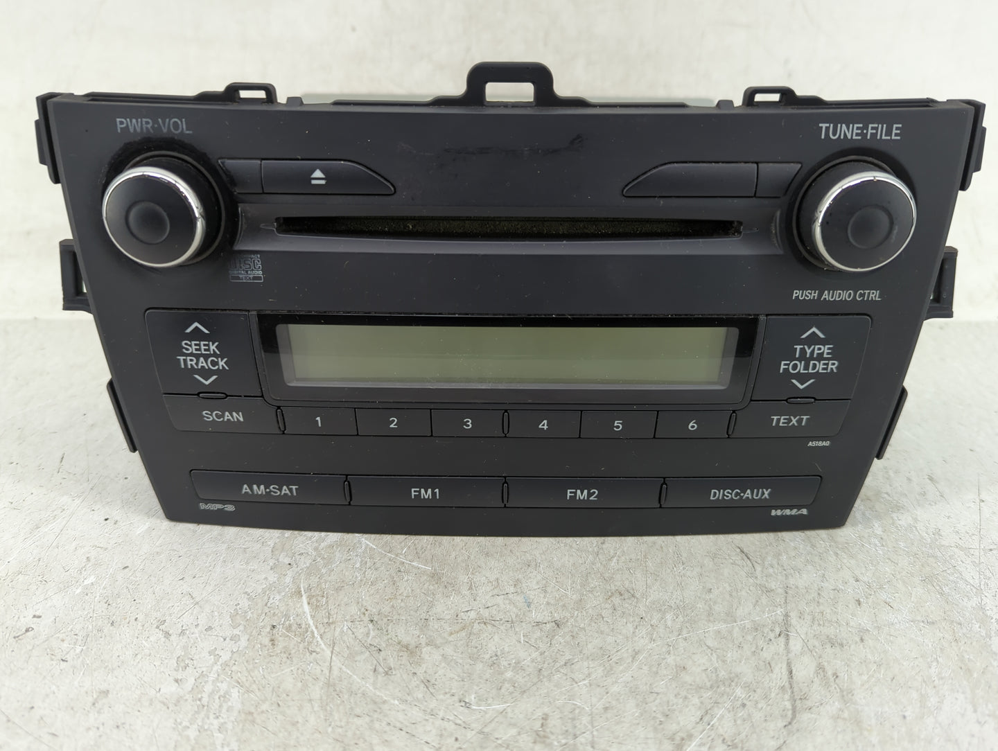 2009-2010 Toyota Corolla Radio AM FM Cd Player Receiver Replacement Fits Fits 2009 2010 OEM Used Auto Parts - Oemusedautopar