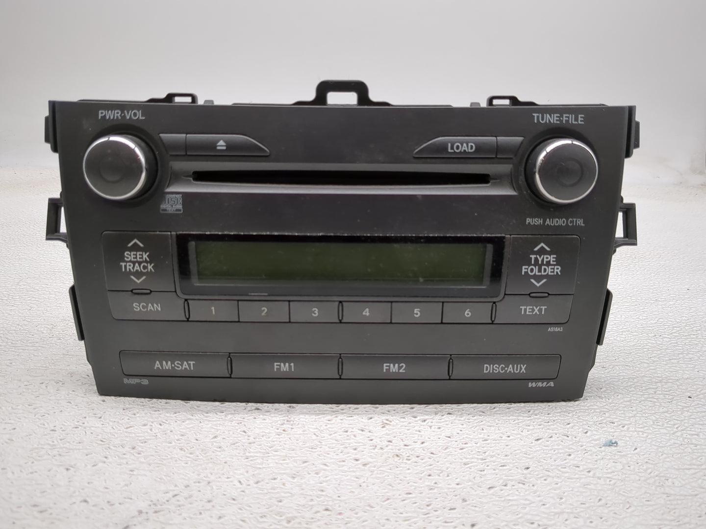 2009-2010 Toyota Corolla Radio AM FM Cd Player Receiver Replacement Fits Fits 2009 2010 OEM Used Auto Parts - Oemusedautopar
