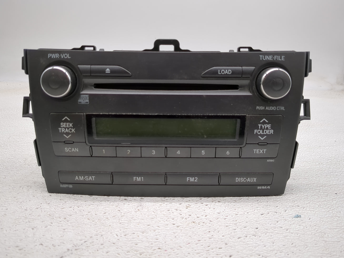 2009-2010 Toyota Corolla Radio AM FM Cd Player Receiver Replacement Fits Fits 2009 2010 OEM Used Auto Parts - Oemusedautopar