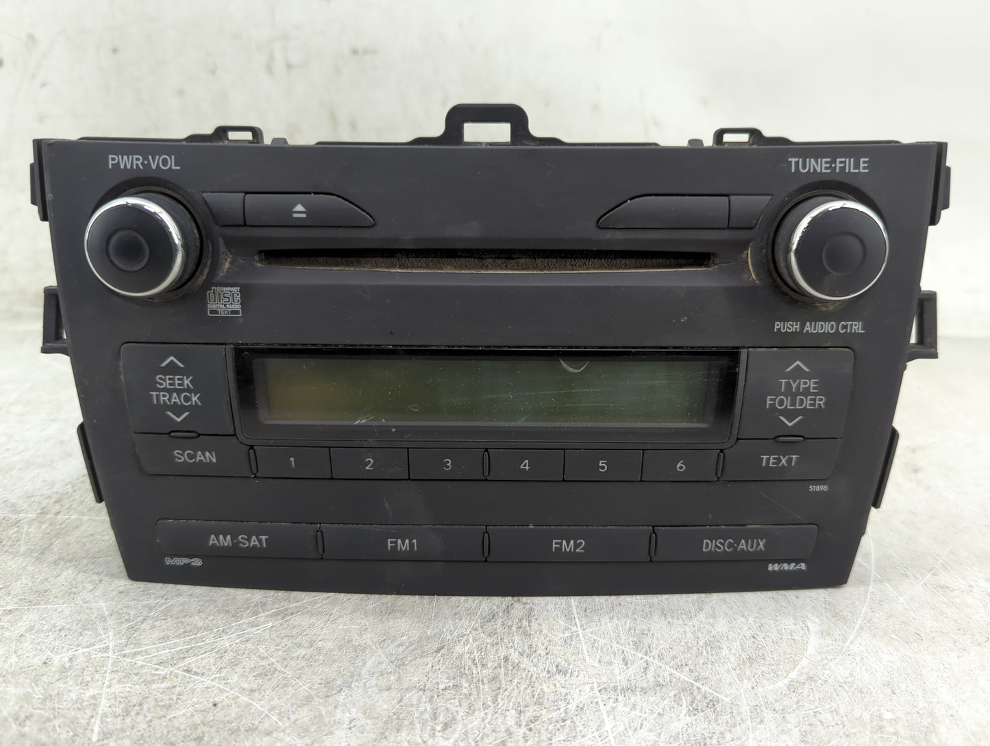 2010 Toyota Corolla Radio AM FM Cd Player Receiver Replacement P/N:86120-12D10 CQ-JS0960AJ Fits OEM Used Auto Parts - Oemuse