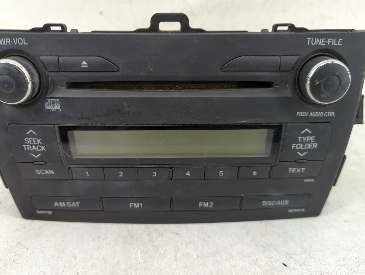 2009-2010 Toyota Corolla Radio AM FM Cd Player Receiver Replacement P/N:86120-02A90 CQ-JS7862X Fits Fits 2009 2010 OEM Used 