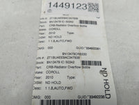 2009-2013 Toyota Corolla Radiator Coolant Overflow Expansion Tank Bottle 1449123 - Oemusedautoparts1.com