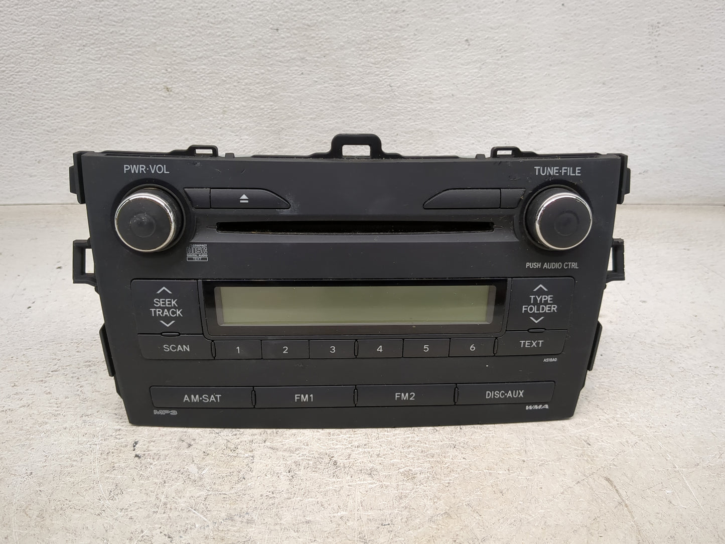 2009-2010 Toyota Corolla Radio AM FM Cd Player Receiver Replacement P/N:86120-02A90 CQ-JS7862X Fits Fits 2009 2010 OEM Used 