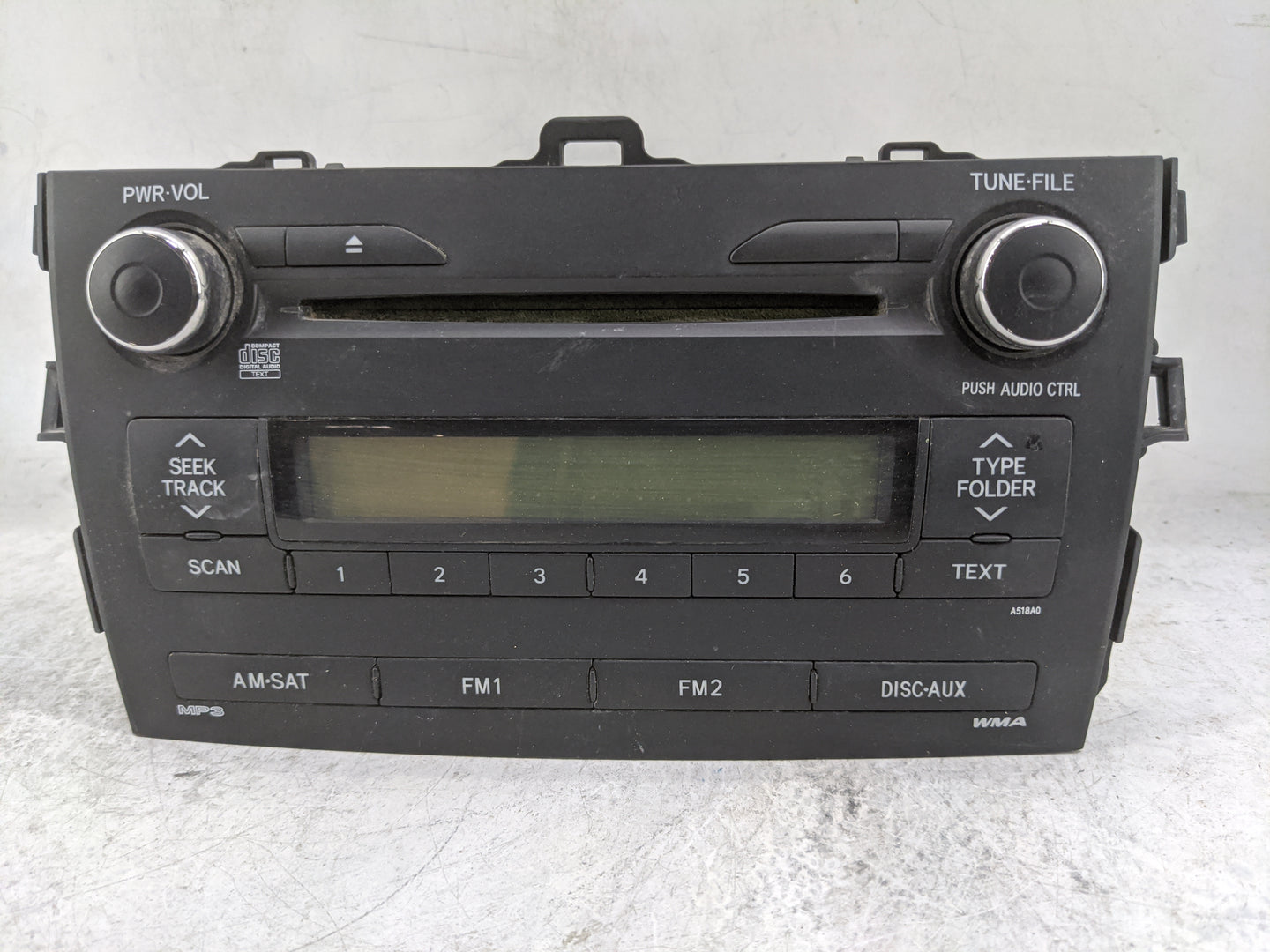 2009-2010 Toyota Corolla Radio AM FM Cd Player Receiver Replacement P/N:86120-02A90 CQ-JS7862X Fits Fits 2009 2010 OEM Used 