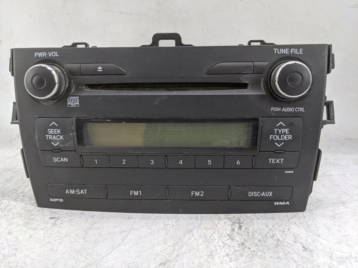 2009-2010 Toyota Corolla Radio AM FM Cd Player Receiver Replacement P/N:86120-02A90 CQ-JS7862X Fits Fits 2009 2010 OEM Used 